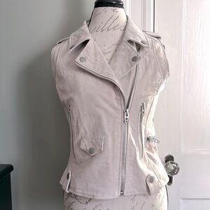 BLANK NYC Suede Moto Vest - Sandstone